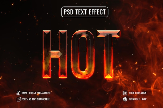 Hot metal iron inspired hell text effect layer style