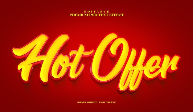 PSD hot offer 3d editable premium psd text effect