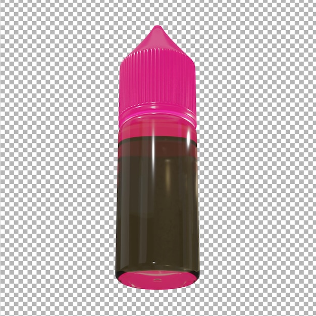 PSD hot pink dropper bottle mockup