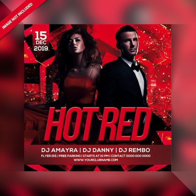 Hot Red Party Flyer