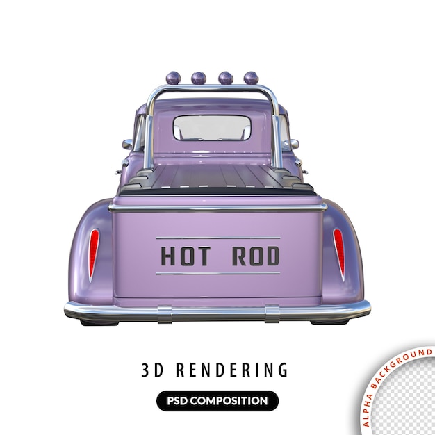 PSD hot rod 3d render