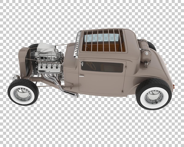 Hot Rod Na Przezroczystym Tle Ilustracji Renderowania 3d