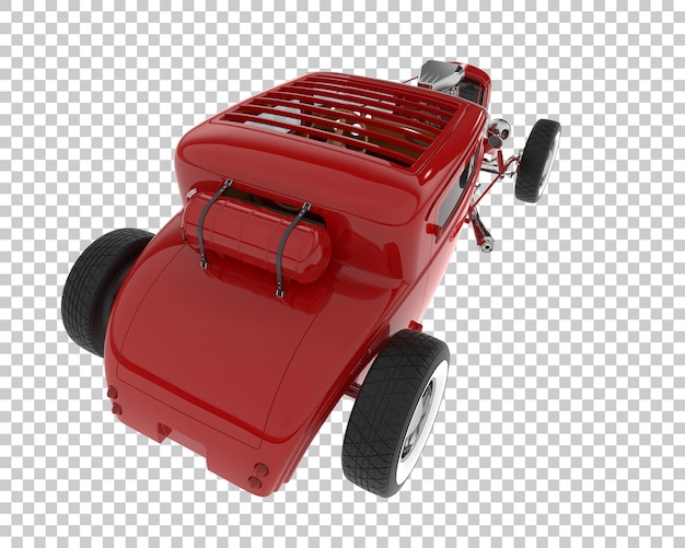 Hot rod na przezroczystym tle ilustracji renderowania 3d