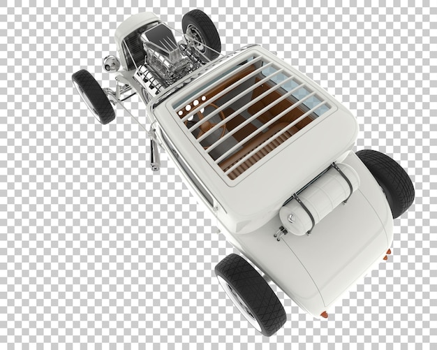 PSD hot rod op transparante achtergrond 3d-rendering illustratie