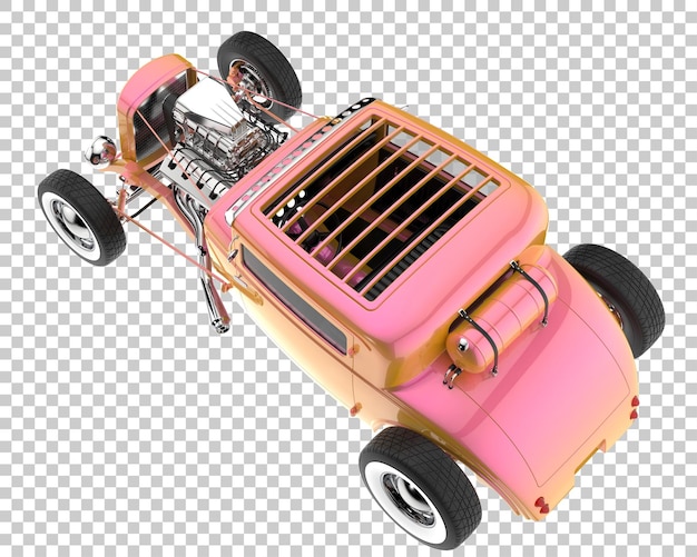 PSD hot rod su sfondo trasparente. rendering 3d - illustrazione