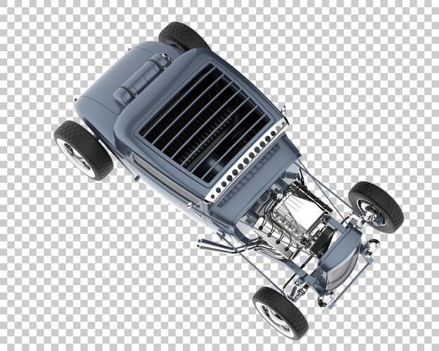 PSD hot rod on transparent background. 3d rendering - illustration