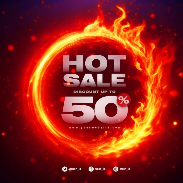 PSD hot sale aanbod promotie social media post banner sjablonen