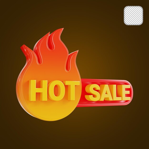 PSD hot sale flame 3d illustration