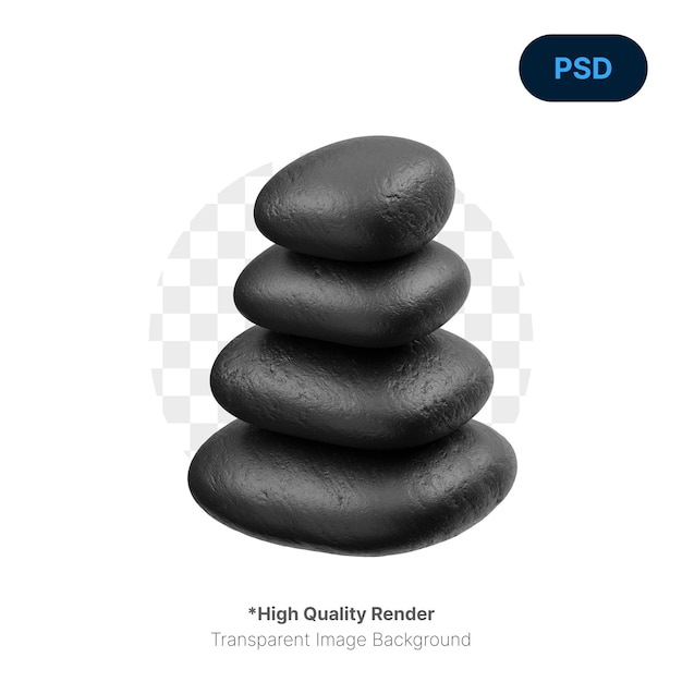 PSD hot stone massaggio icona 3d premium psd