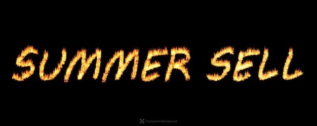 PSD hot summer sale ogień płomień białym tle tekst