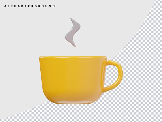Икона горячего чая 3D-илюстрация