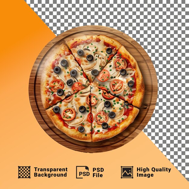 PSD hot testy delicious pizza isolated on transparent background png