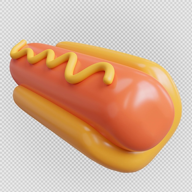 PSD fast food hot dog 3d