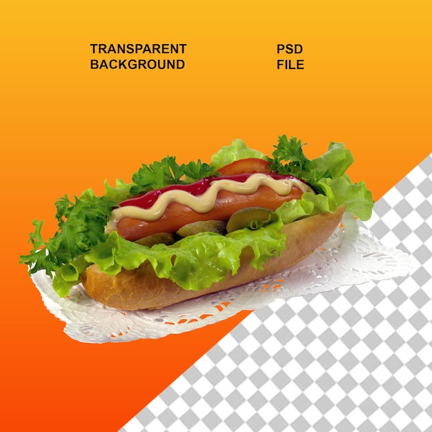 Hotdog png op doorzichtige geïsoleerde achtergrond