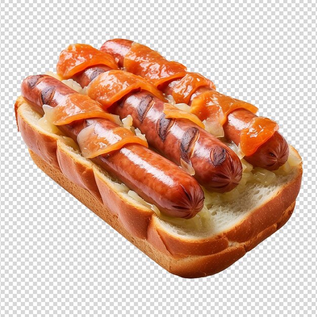 PSD hotdog sandwich geïsoleerd