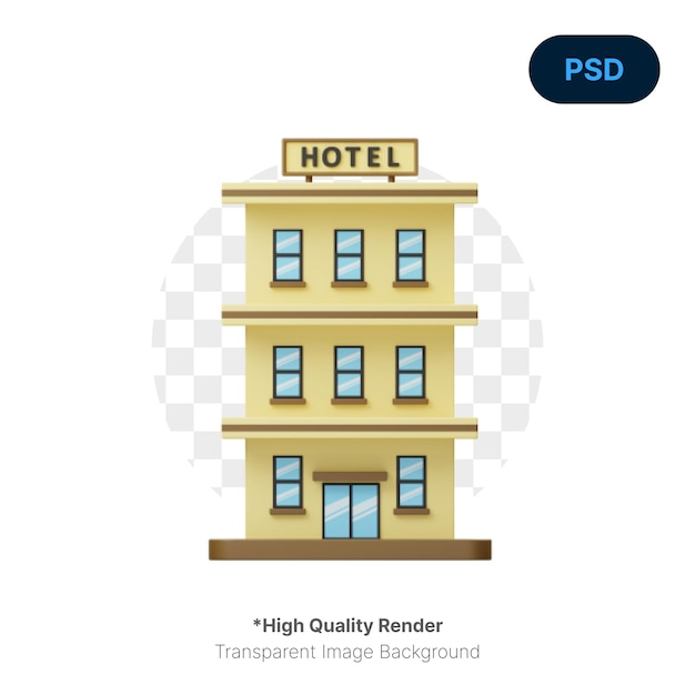 PSD hotel 3d-pictogram