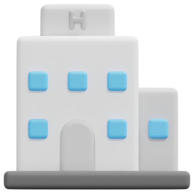 PSD hotel 3d render icon illustration