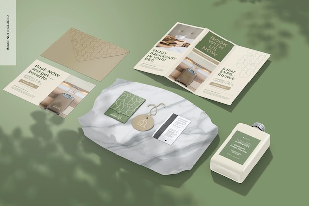 Hotel branding mockup