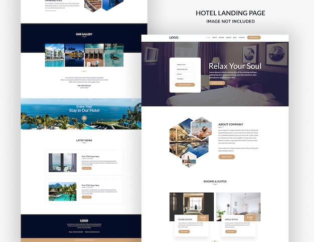 Hotel landing page template