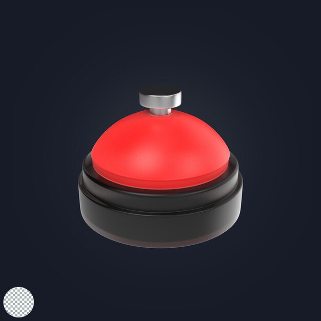 PSD hotel reception bell 3d illustration concierge bell