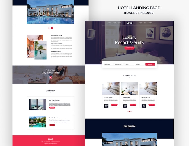 Hotel & Resort bestemmingspagina sjabloon