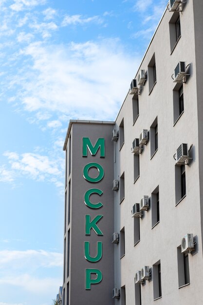 Hotel sign mockup design