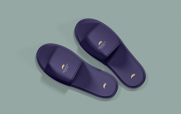 PSD hotel slippers mockup