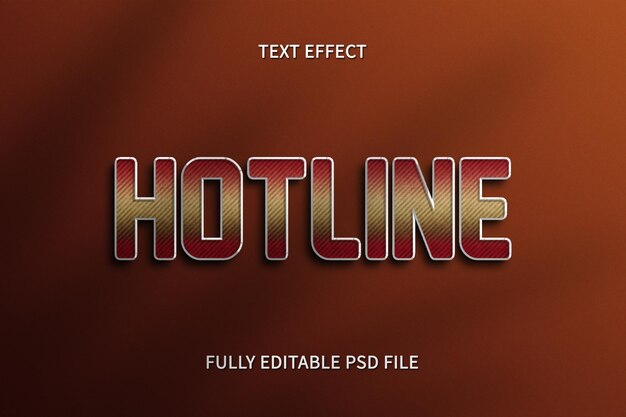 Hotline teksteffect photoshop