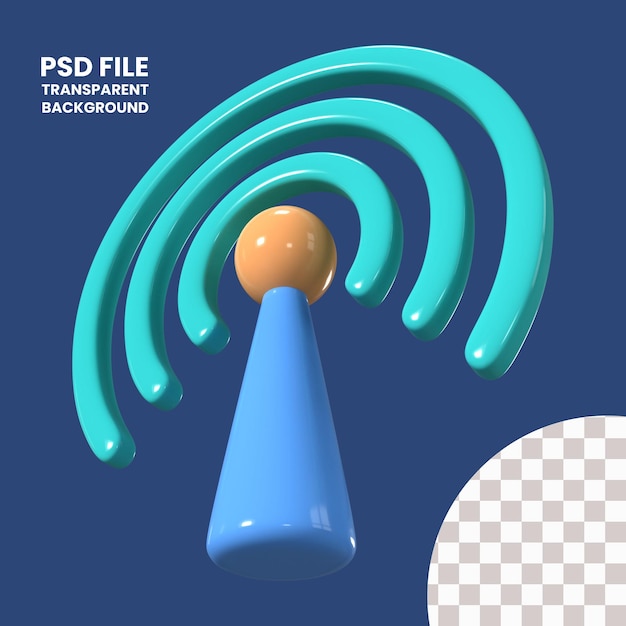 PSD Икона 3d-иллюстрации горячей точки