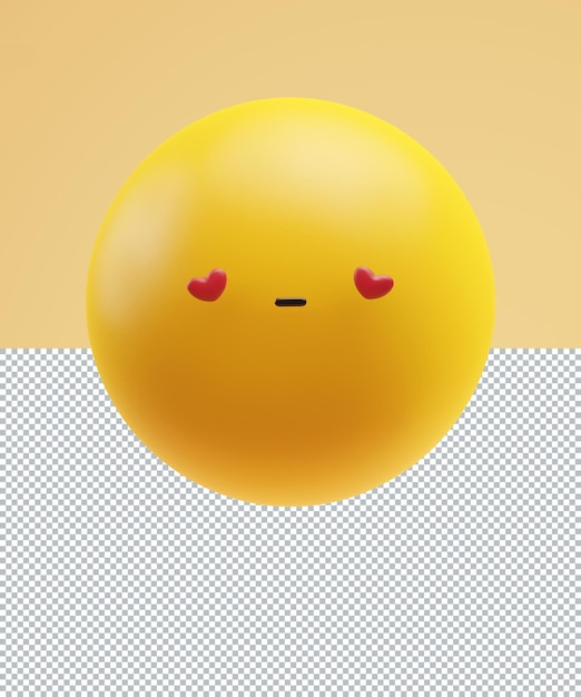 Hou van teleurstelling emoticon met een grappig kawaii gezicht met hartogen