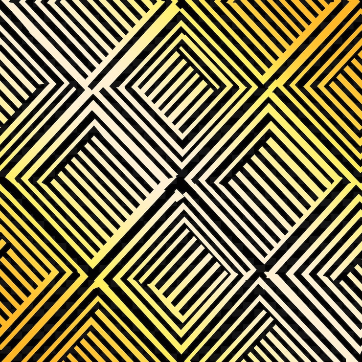 PSD houndstooth bold pattern with square icon and crisscross lin nature inspired abstract outline art
