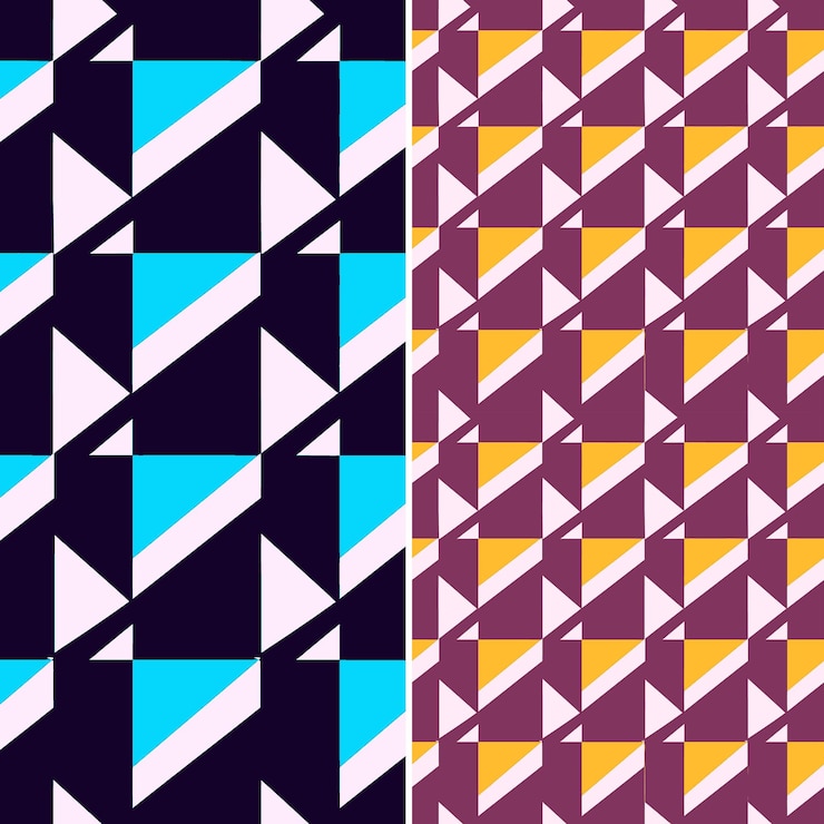 PSD houndstooth-patronen met geometrische vormen en gemonteerd in squ creative abstract geometric vector