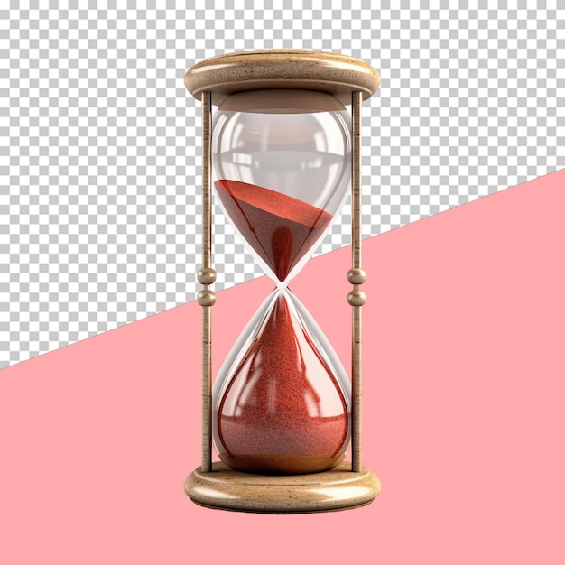 PSD hourglass isolated object transparent background