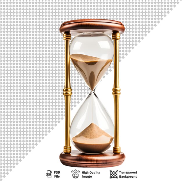 PSD hourglass isolated on transparent background