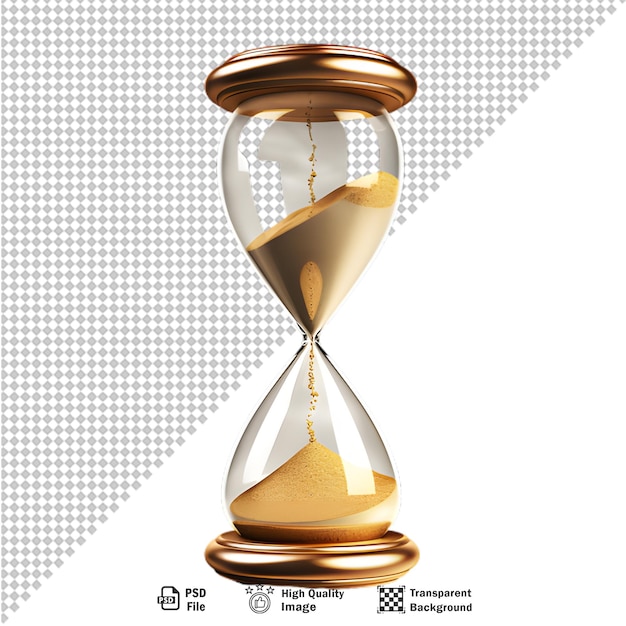 PSD hourglass isolated on transparent background