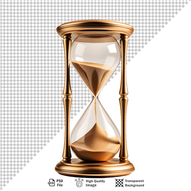 PSD hourglass isolated on transparent background