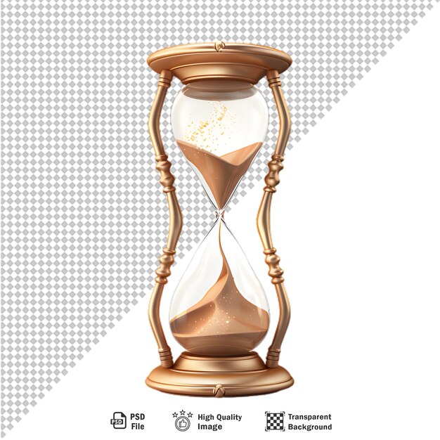 PSD hourglass isolated on transparent background