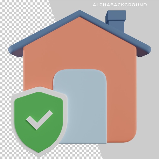 PSD house 3d icon illustrator