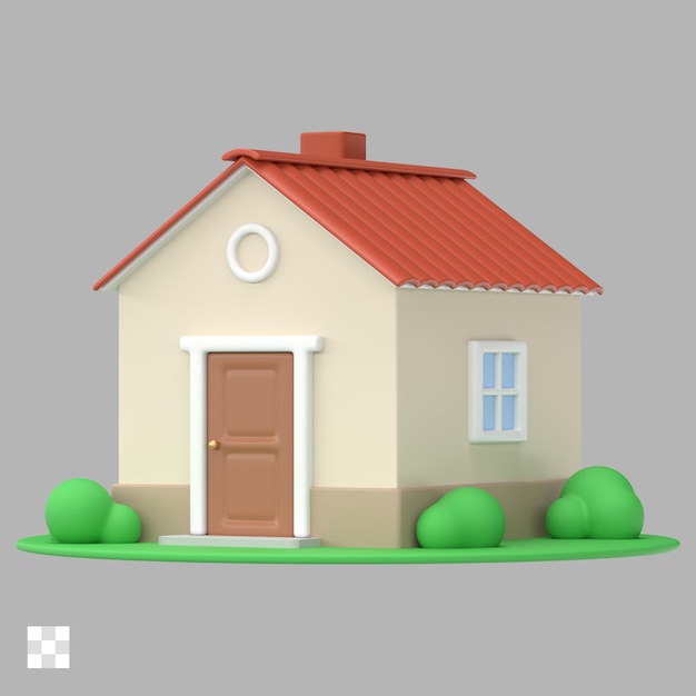 PSD house 3d icon