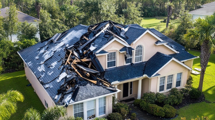 PSD house damaged by hurricane