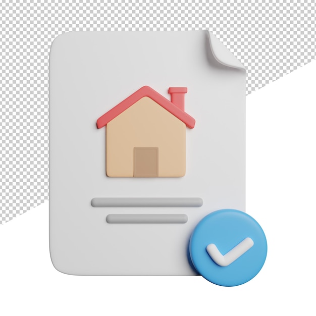 PSD house document file een wit-zwarte afbeelding van een huis met een blauwe knop erop