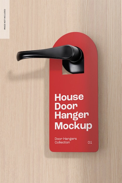 house door hanger mockup