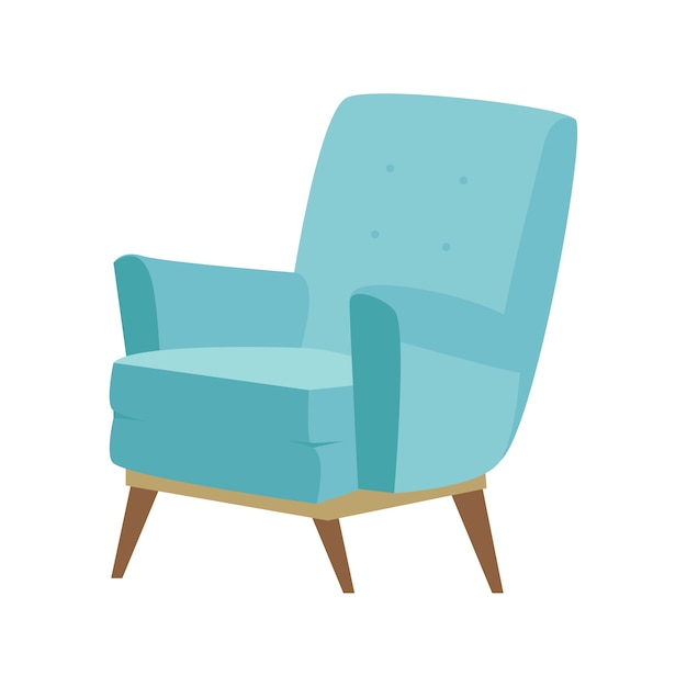 House furniture illustration with armchair