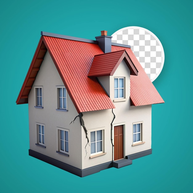 PSD house icon on white background