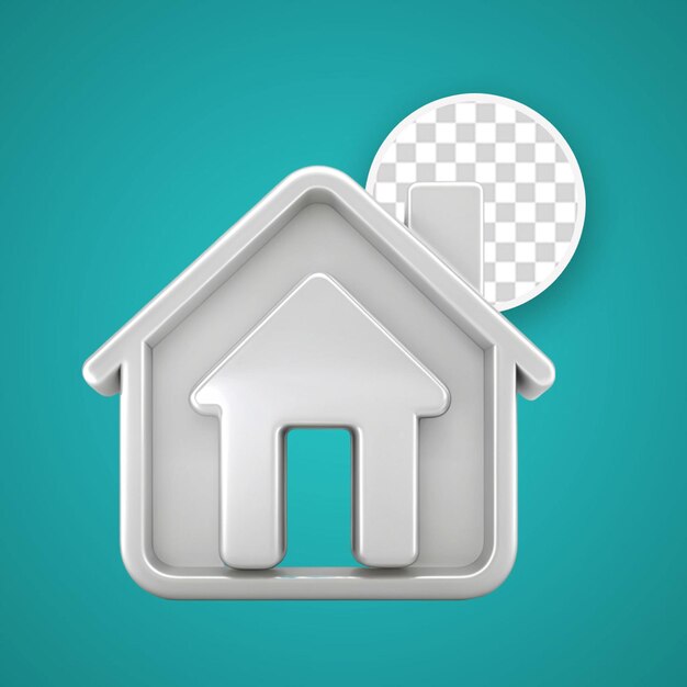 PSD house icon on white background