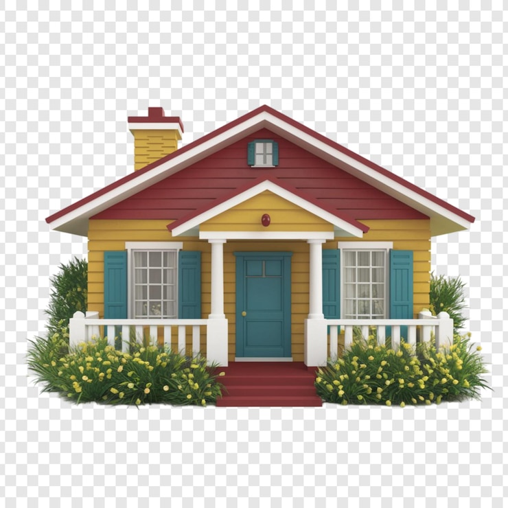 PSD house isolated on transparent background pro png