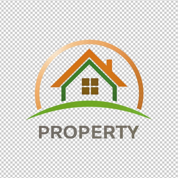 PSD house logo on transparent background