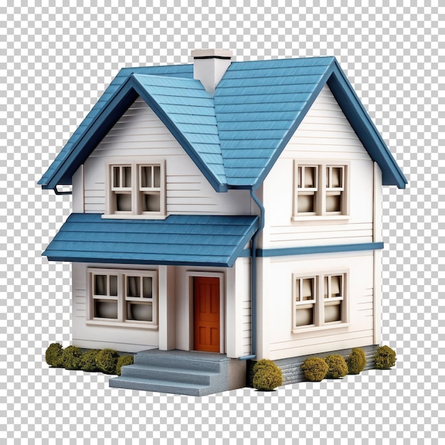 PSD house miniature isolated on transparent background