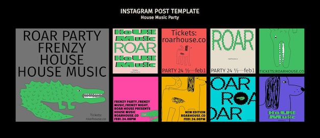 house music party instagram posts