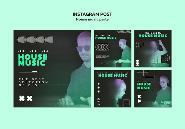 House music party template design